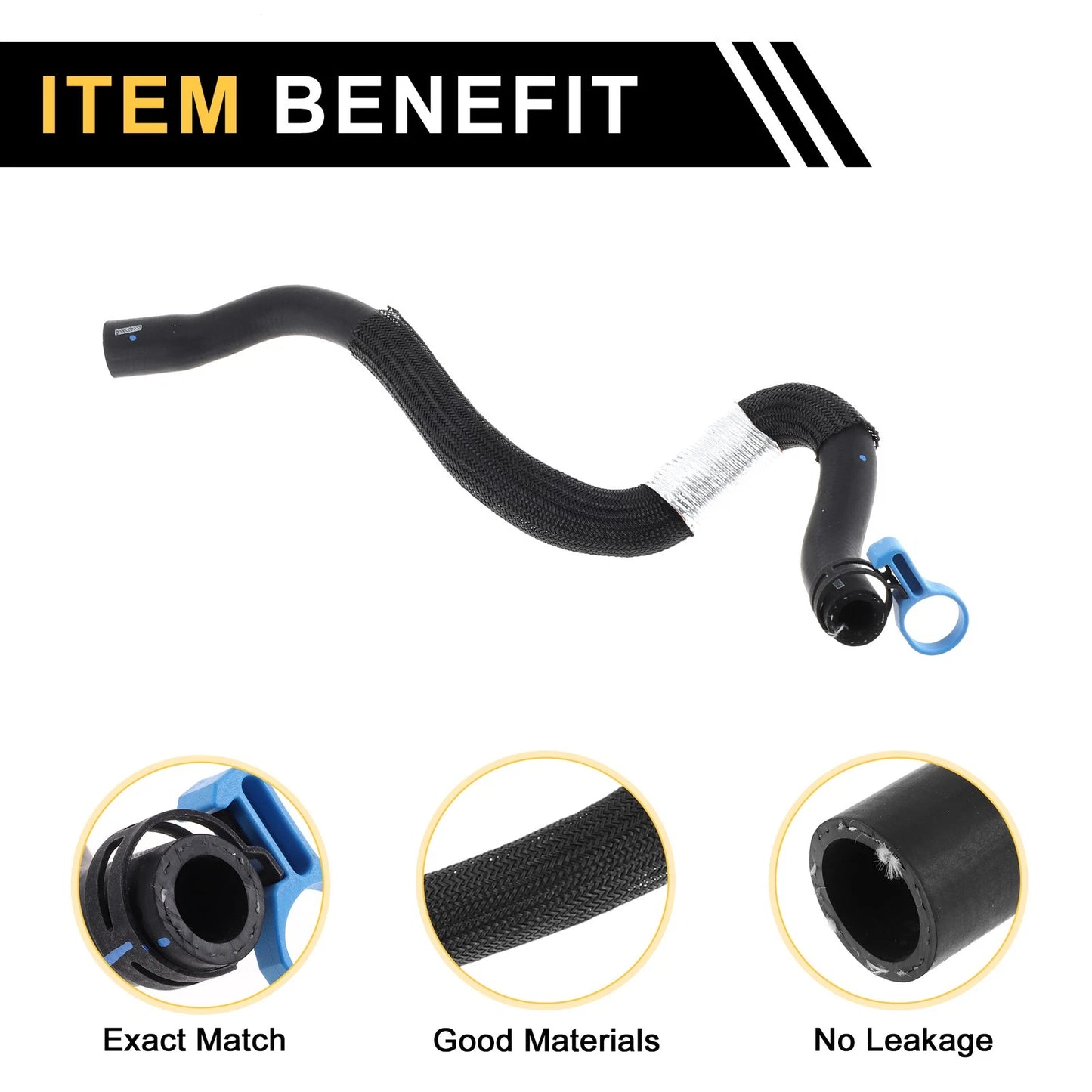 Radiator Hose for Land Rover LR2 (2008-2012) Rubber Black 1 x Pc