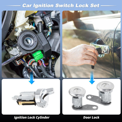 Ignition Lock Cylinder & Door Lock w/ Key for Ford Bronco (1980-1991)