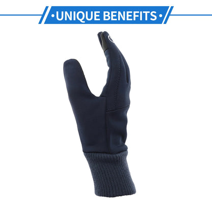 M Motorcycle Gloves Breathable Full Finger Polyester Outdoor Gloves Blue 1 Pair