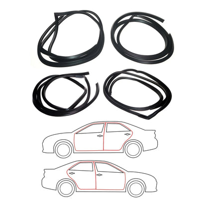 Front Rear Door Weatherstrip Set for Toyota Corona Sedan 1964-1970