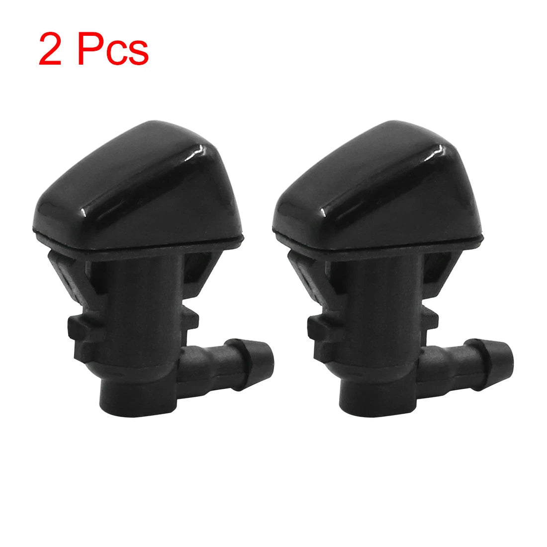 2 x Black ABS Front Windshield Cleaning Nozzles for Ford Escape (2001-2012)