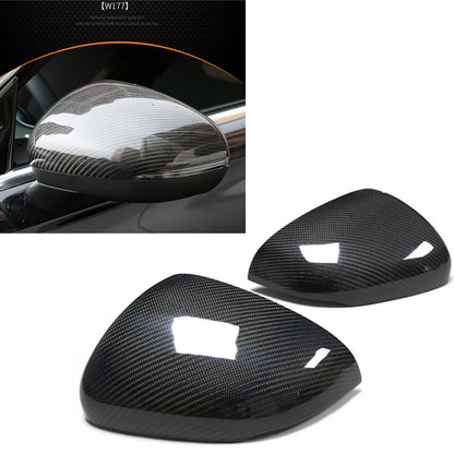 2 x Side Mirror Covers for Benz A Class W177 (2019-2020) Carbon Fiber Add-On