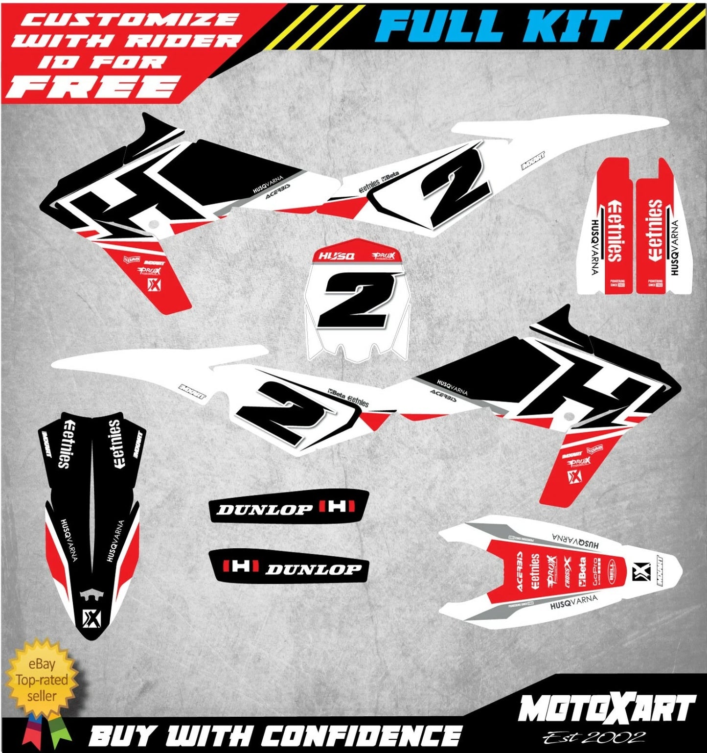 Custom Graphic Kit SPRINT Style for Husqvarna TC 449 (2011-2013)
