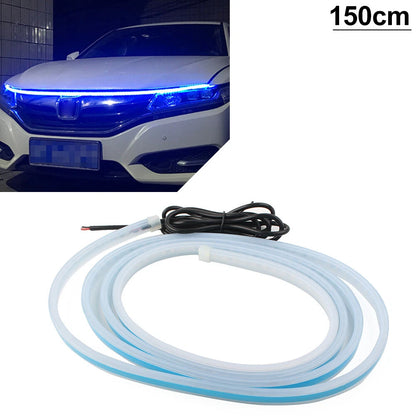 150cm LED Strip Light for Car Hood - Flexible Daytime Running & Signal Light