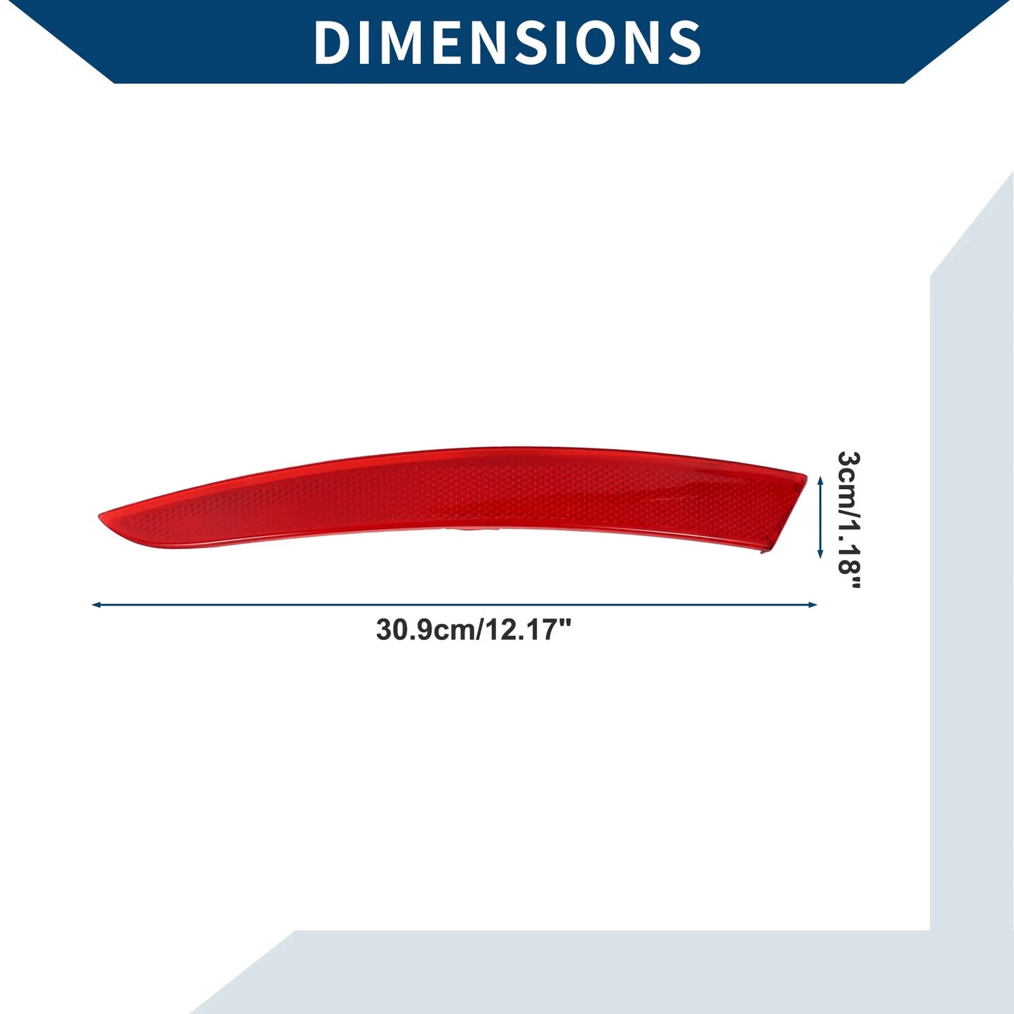 Bumper Reflector for BMW 535i GT 2014-2017 Red 1 x Rear Right