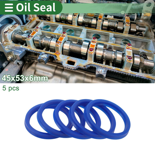 Oil Seal 5 Pcs 45x53x6mm Seal Ring Rotary Shaft TPU for Universal
