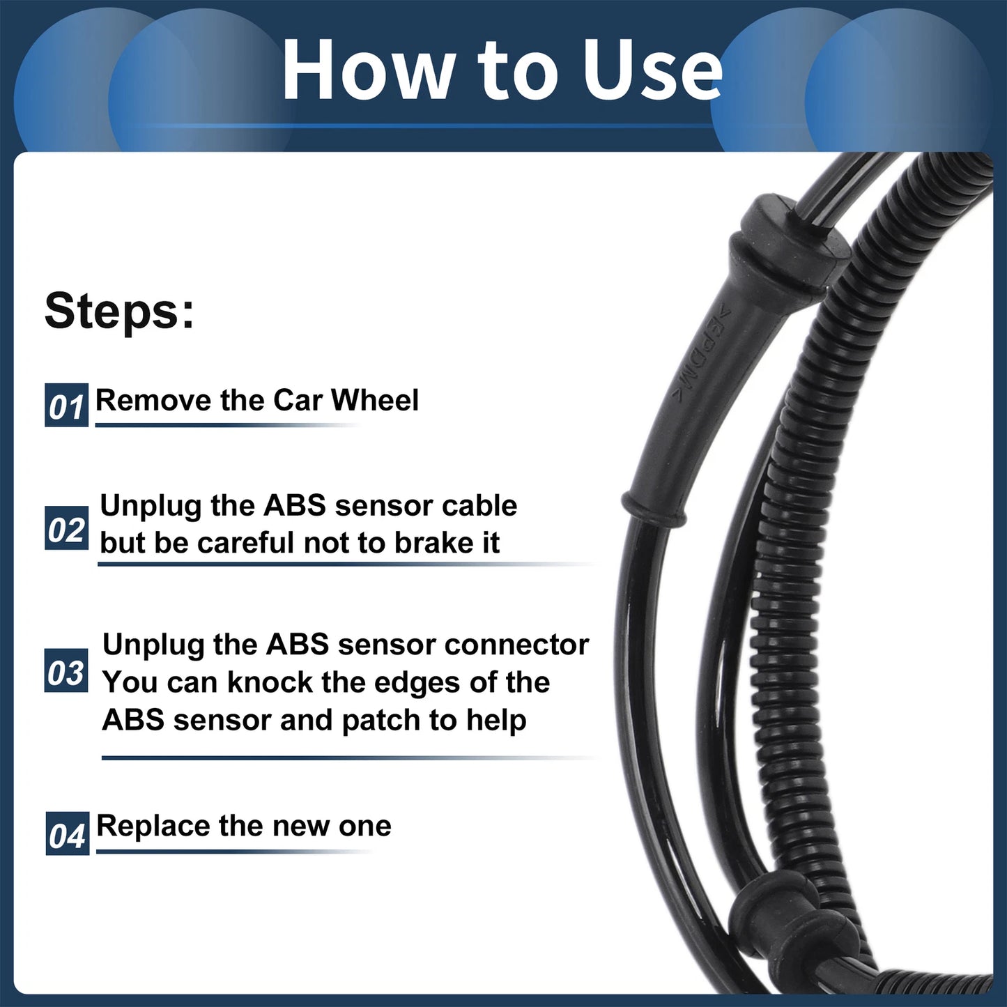 ABS Wheel Speed Sensor for Jeep Wrangler Rear Left (2011-2018)