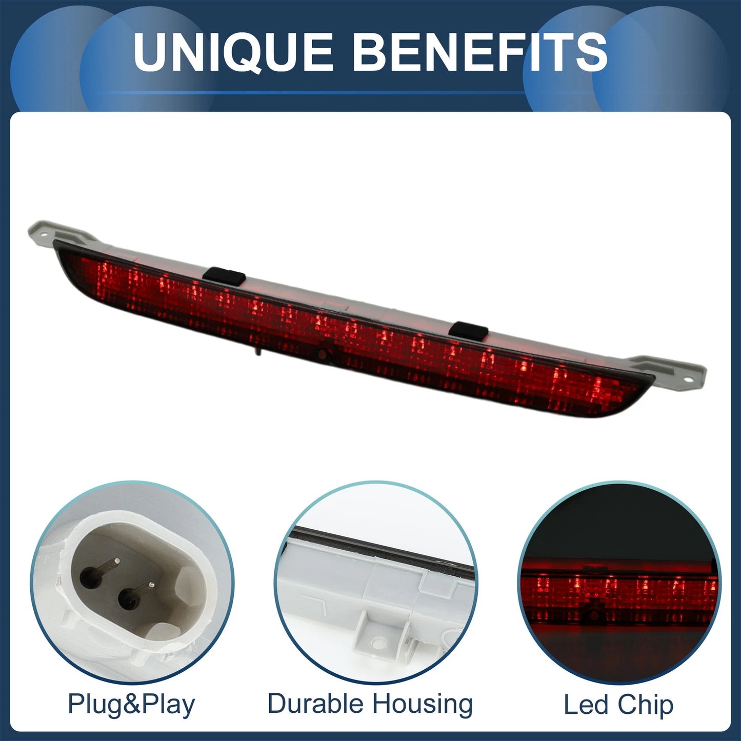 LED Third Brake Light for BMW X5 E70 2008-2013 Black Housing