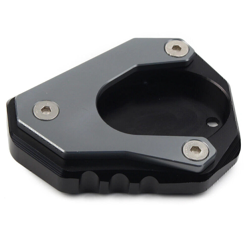 CNC Gray Foot Stand Side Extension Plate for KAWASAKI Ninja 400, Versys 650, KLX 250