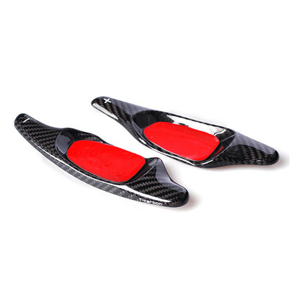 2 x Black Carbon Fiber Shift Paddle Extensions for Audi S3 (2015-2020)