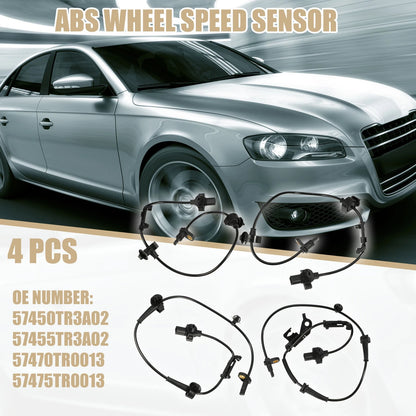 4pcs ABS Wheel Speed Sensors for Honda Civic (2012-2013)