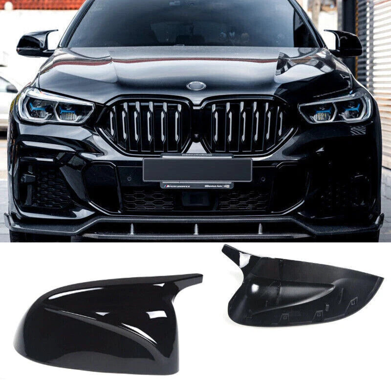 Black M Perf Sport Wing Mirror Cover Caps for BMW X5 X6 X7 (2019–2025)
