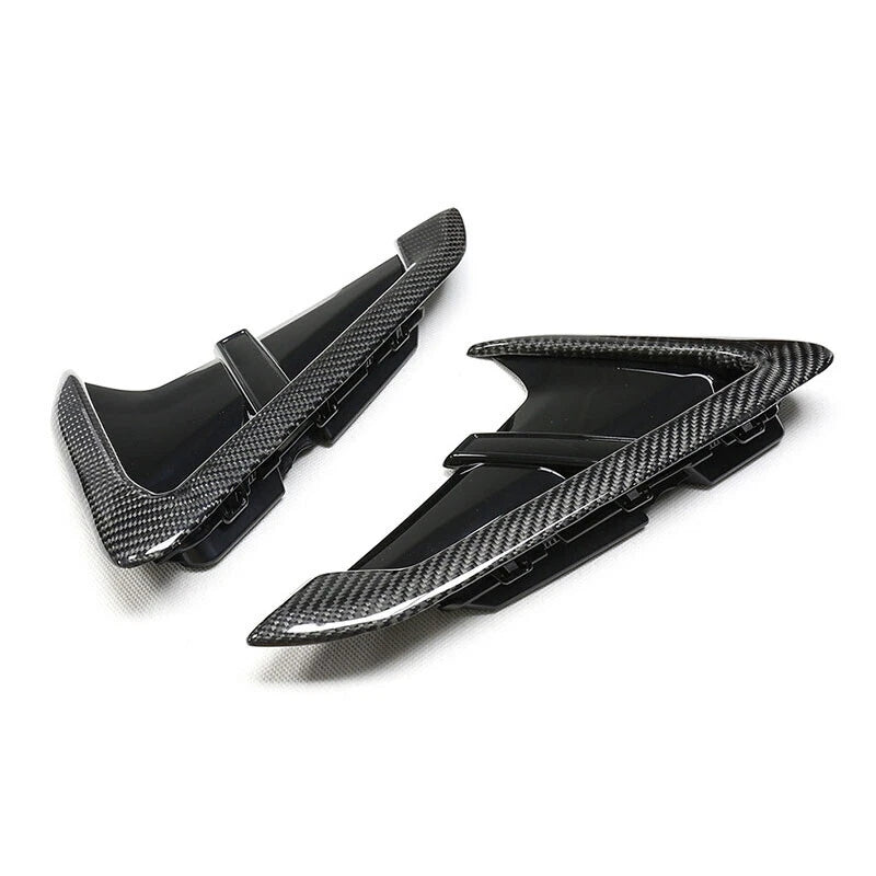 Real Carbon Fiber Side Fenders Air Vent Cover Trim For BMW X3 X3M X4M 2018-2019