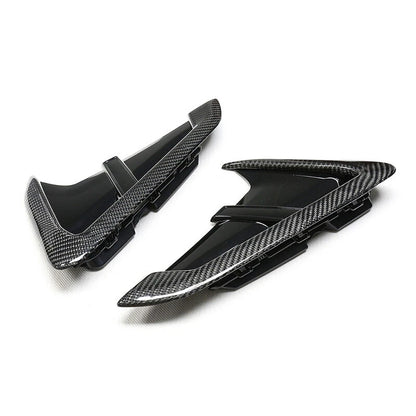 Real Carbon Fiber Side Fenders Air Vent Cover Trim For BMW X3 X3M X4M 2018-2019