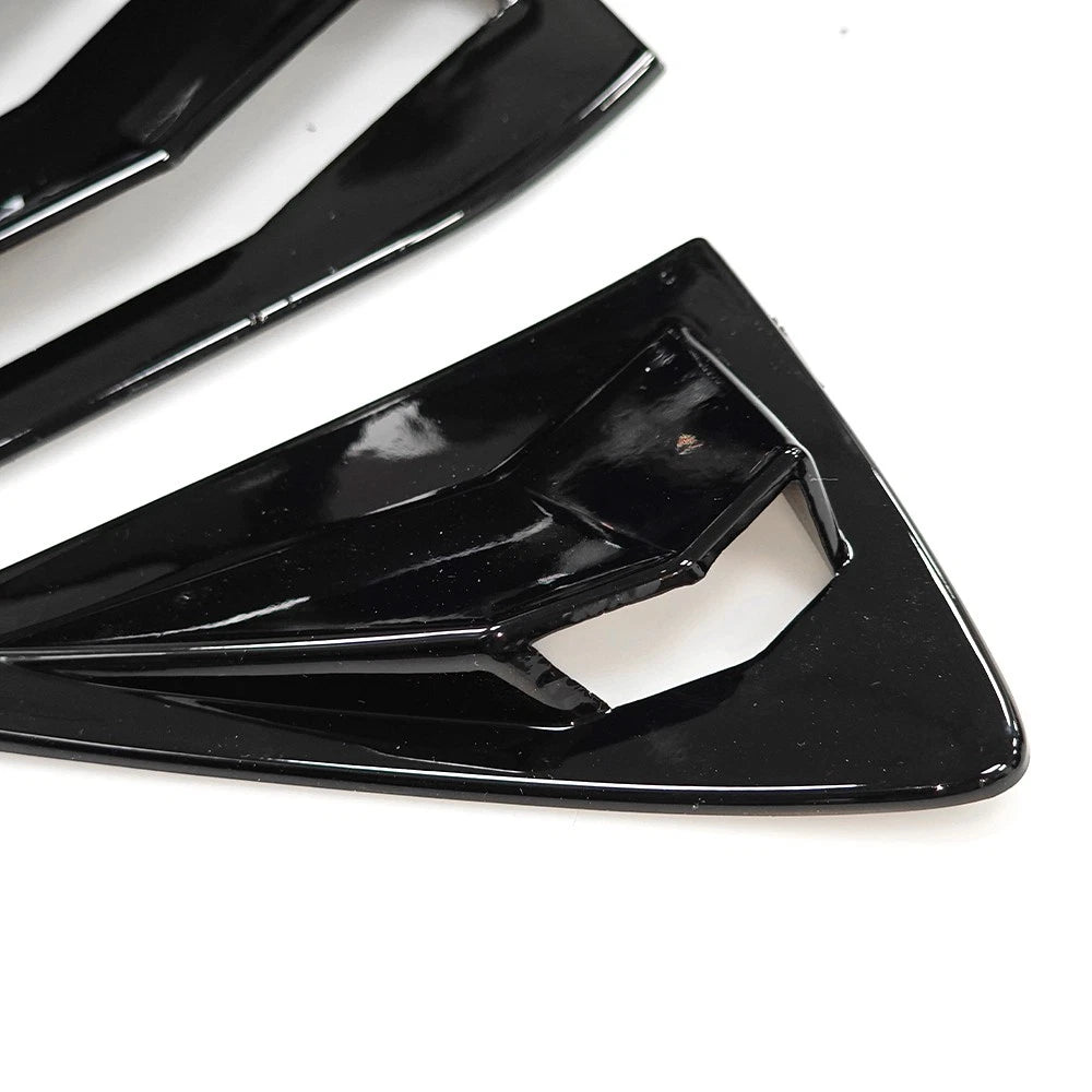 Rear Window Gloss Black Vent Louver Covers for Toyota Camry (2018–2024)