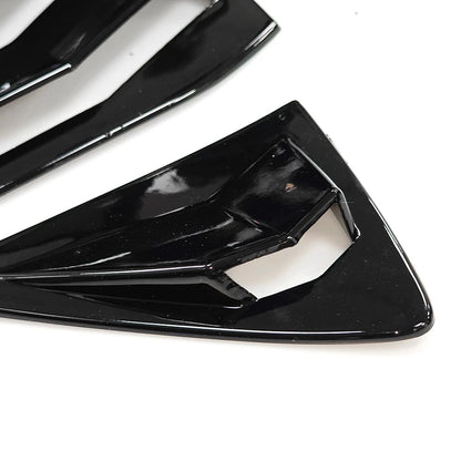 Rear Window Gloss Black Vent Louver Covers for Toyota Camry (2018–2024)
