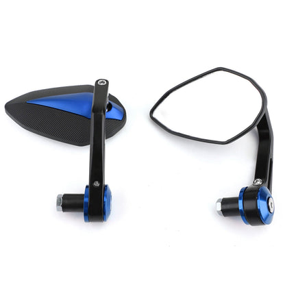 7/8" Blue Aluminium Rear View Bar End Mirror for Ducati Honda