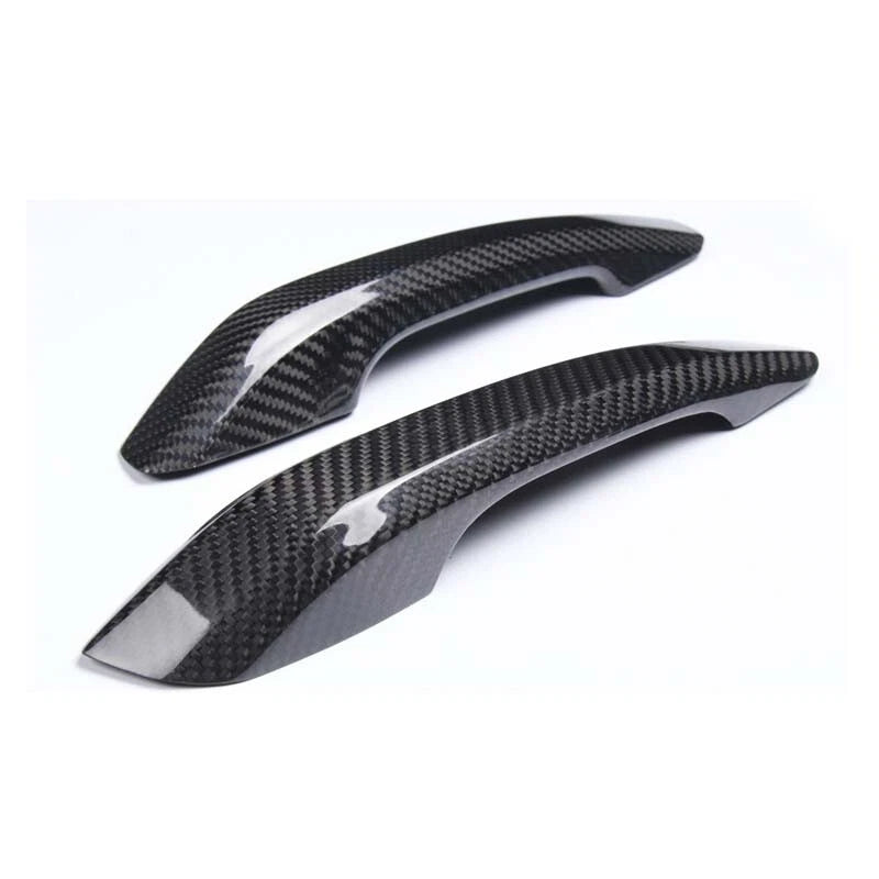 Carbon Fiber Exterior Door Handle Bezel Cover Fit For Audi A4 RS4 B9 2018-2022