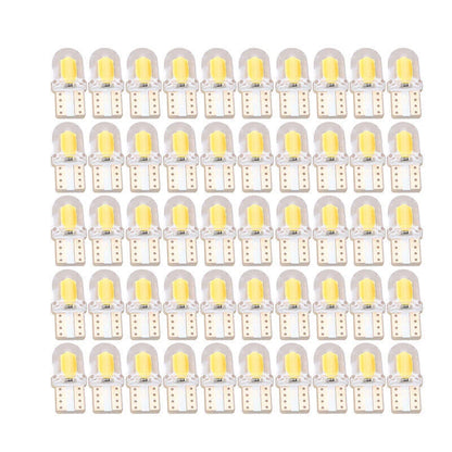 50 x T10 194 168 W5W COB LED Auto License Plate Dome Map Light Bulbs for Cars