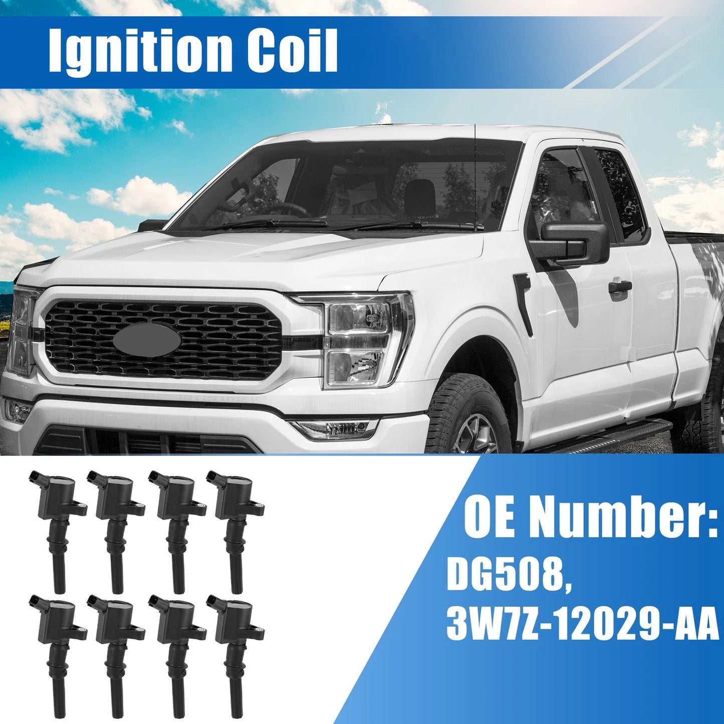 8pcs Ignition Coils DG508 for Ford E-150, Lincoln (2003-2014)