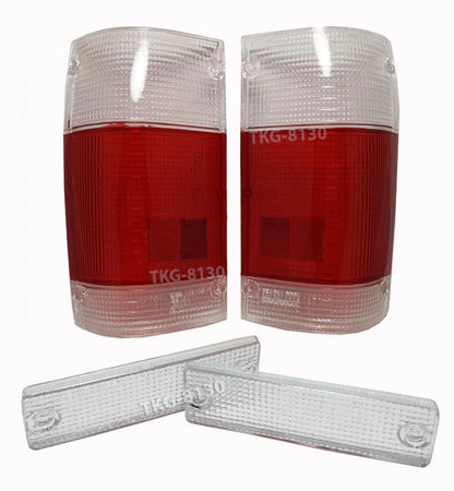 Bumper Light Lens + Tail Light Lens for Mazda B2000 B2200 B2600 (1986-1993)