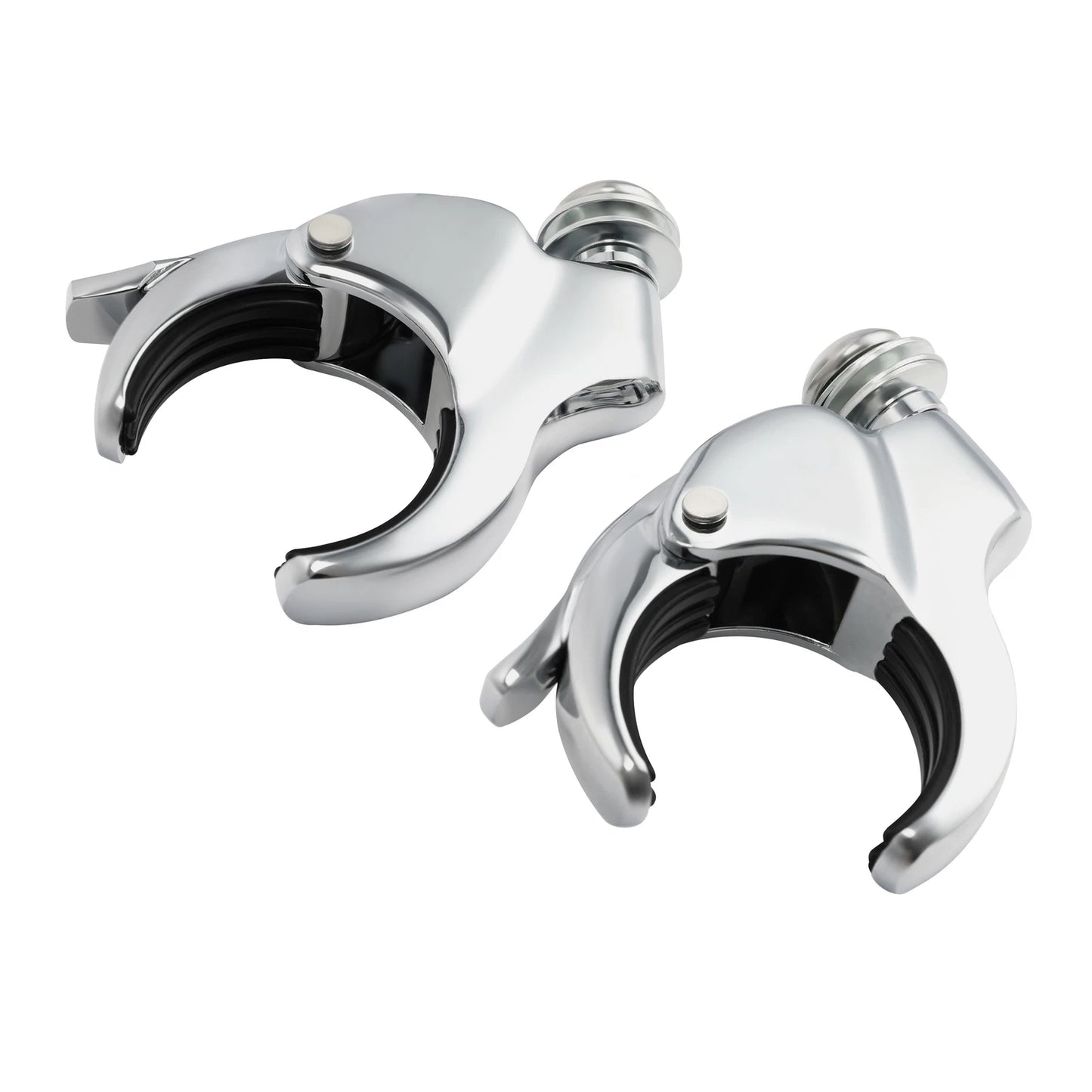 49mm Windshield Clamps for Harley Fat Bob 2018-2025 Chrome