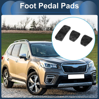 3 x Foot Accelerator Pedal Covers for Subaru Forester (2006-2018) Black
