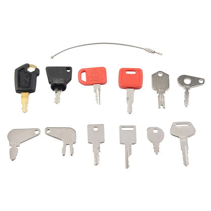 Ignition Key Set for John Deere, Caterpillar, Komatsu, Bobcat