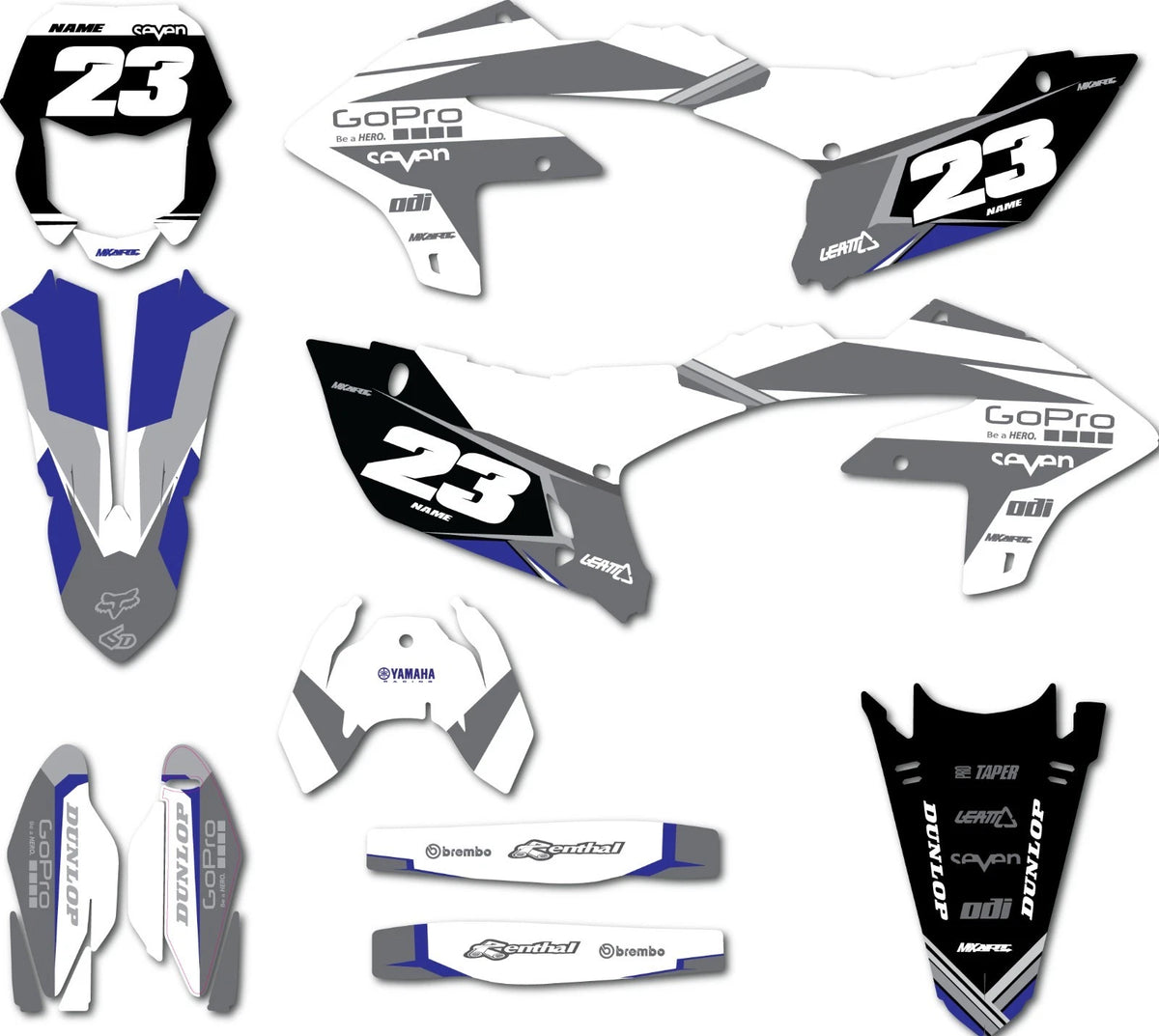 Custom Decal Kit for Yamaha WRF 450 2024-2025 SHADES STYLE Stickers