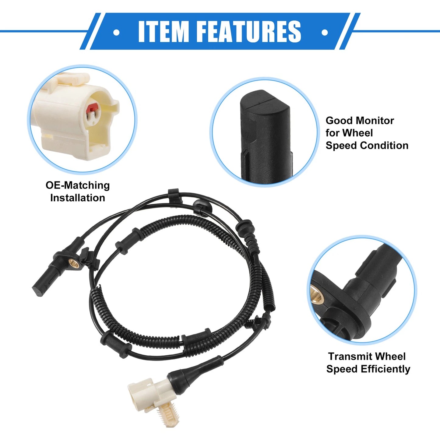 ABS Wheel Speed Sensor for Ford F150 Pickup 2009-2010 4.6L Rear Left