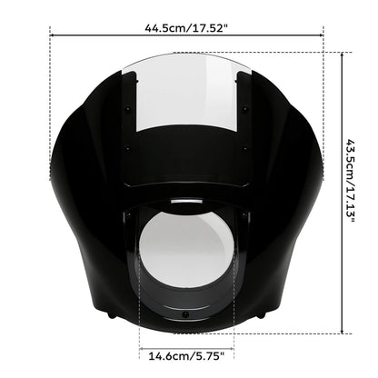 Fairing Clear Windshield & 49mm Fork Clamps For Harley Dyna (2006-2017)