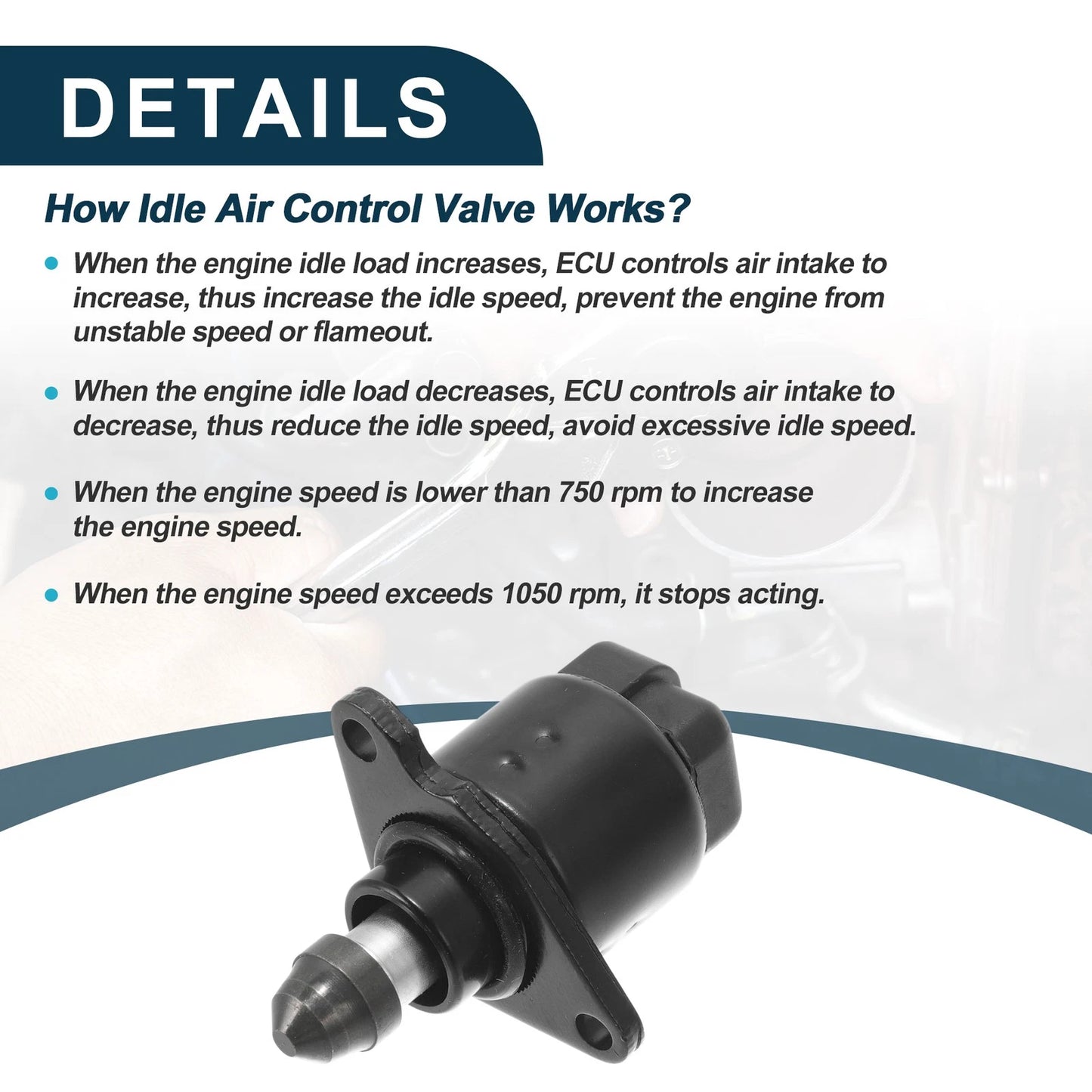 Idle Air Control Valve for Peugeot 206 (2002)