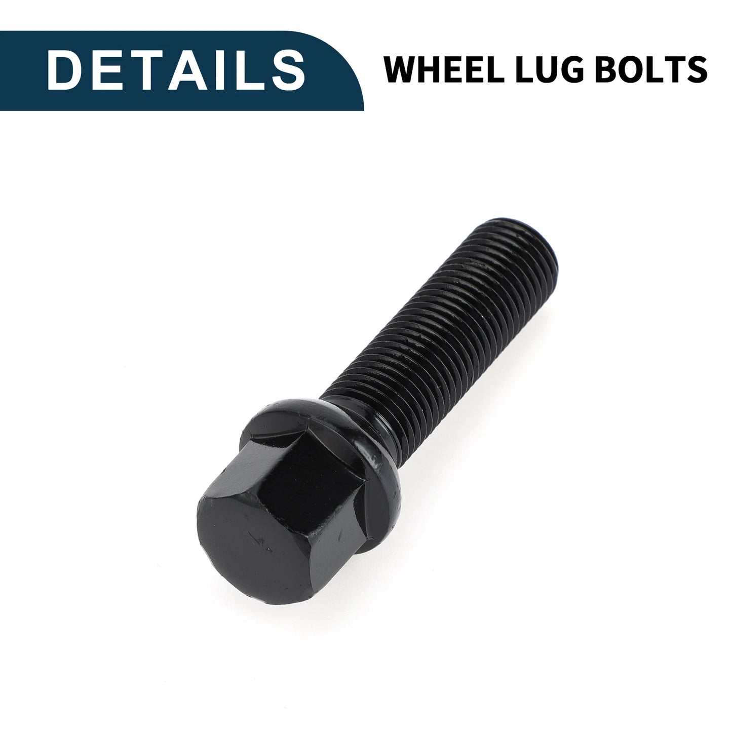 10 x M14x1.5mm Ball Seat Wheel Lug Bolts 45mm Shank for Volkswagen Porsche