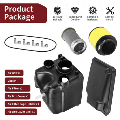 Air Filter Kit w/ Air Box Case + Cover + Seal Clip for Honda TRX 250X/300X/300EX
