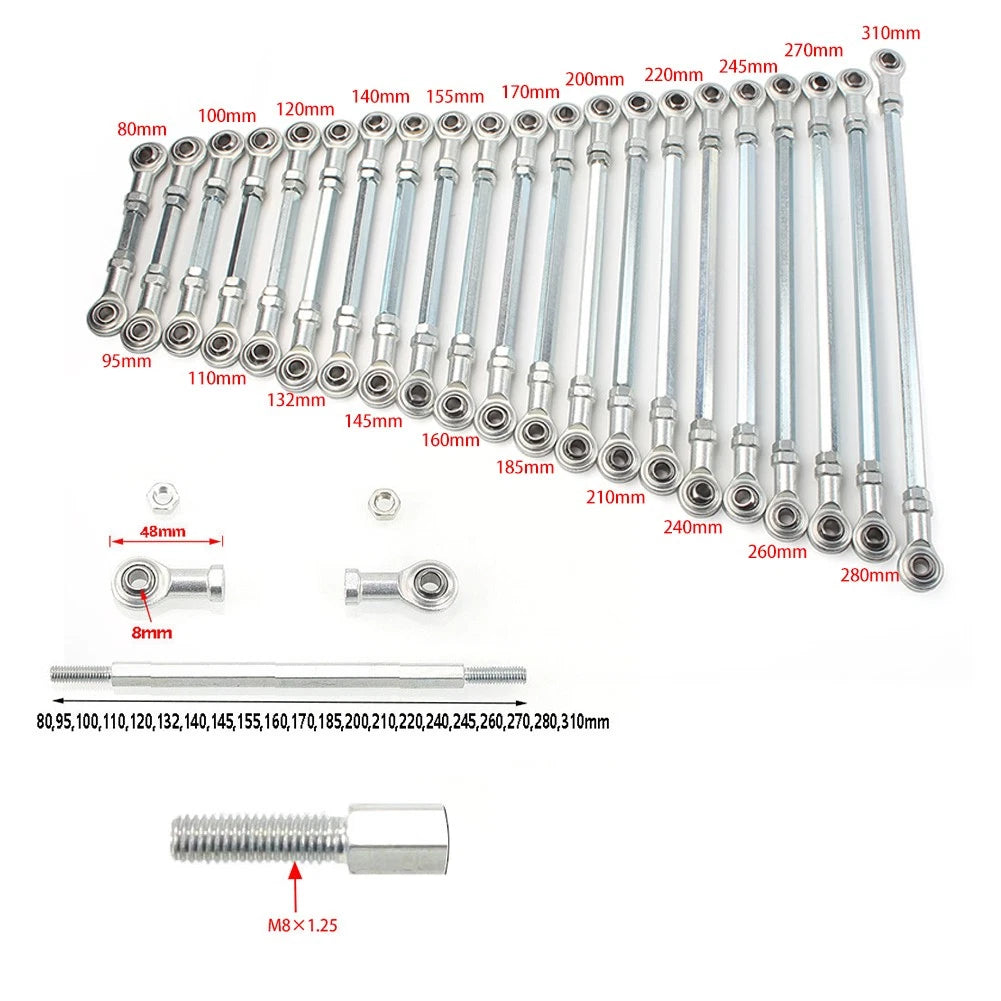 80mm Ball Joiner Bolt Tie Rod for 50cc 70cc ATV Go Kart Buggy Quad