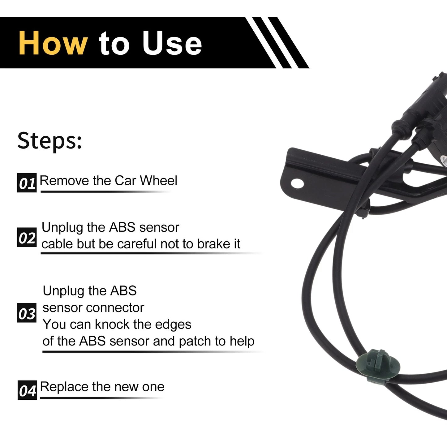 ABS Wheel Speed Sensor for Toyota Hilux (2015-2018) 1 x Left Front