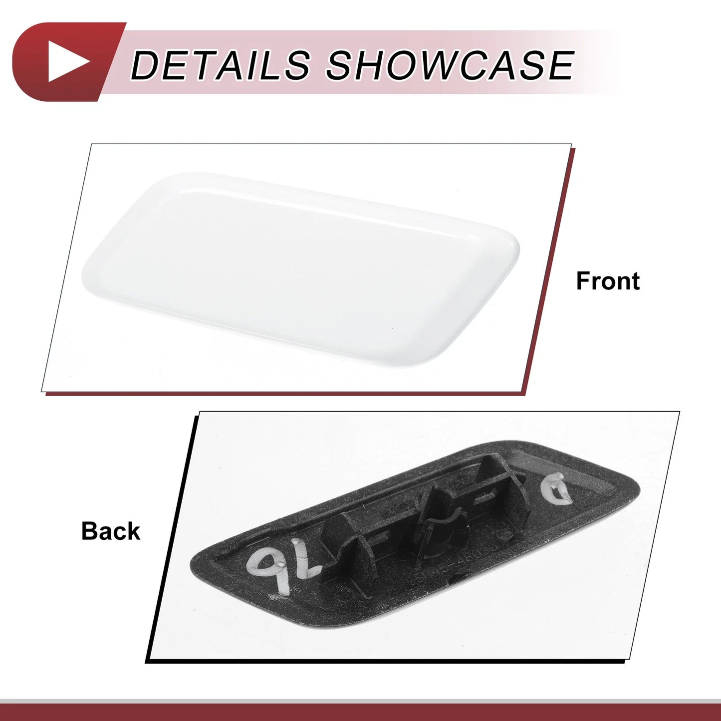 Front Left Washer Nozzle Cover for Lexus RX350 (2012-2014) - White 1 x Cap