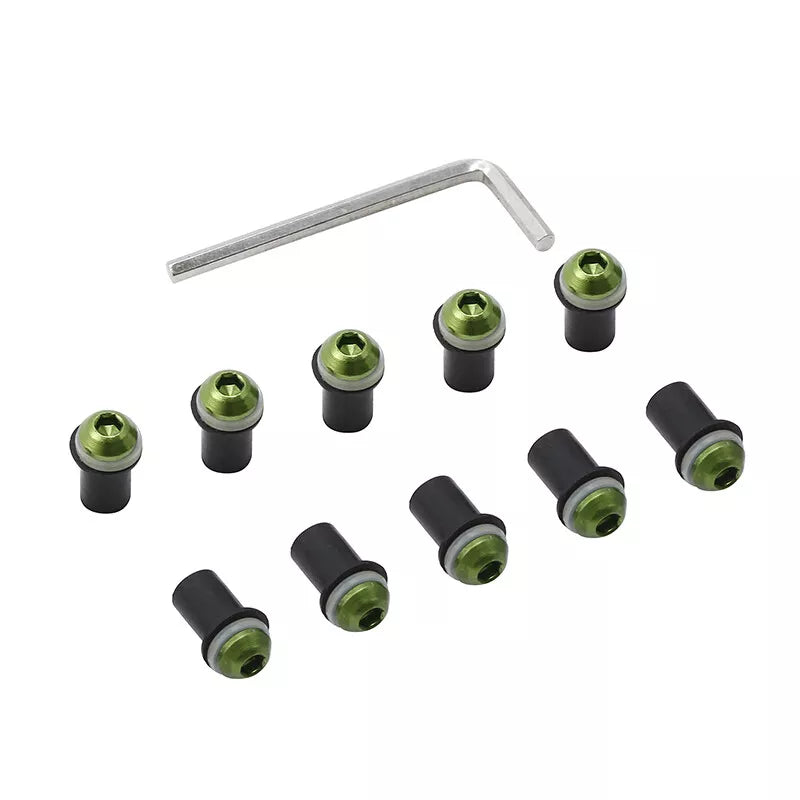 10pcs Windscreen Windshield Bolts Nuts Screws for Honda Suzuki Kawasaki Yamaha