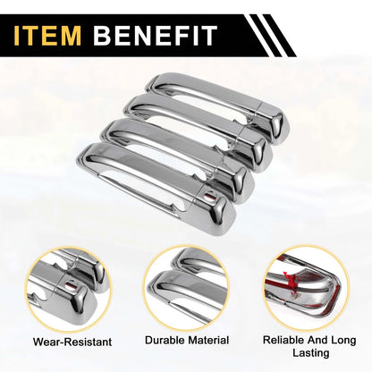 Door Handle Protector for Dodge Ram 1500 (2009 - 2018) Silver Tone