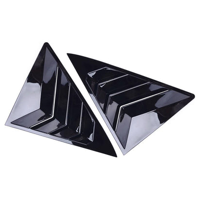 Black Rear Side Window Louver Covers for Toyota Camry