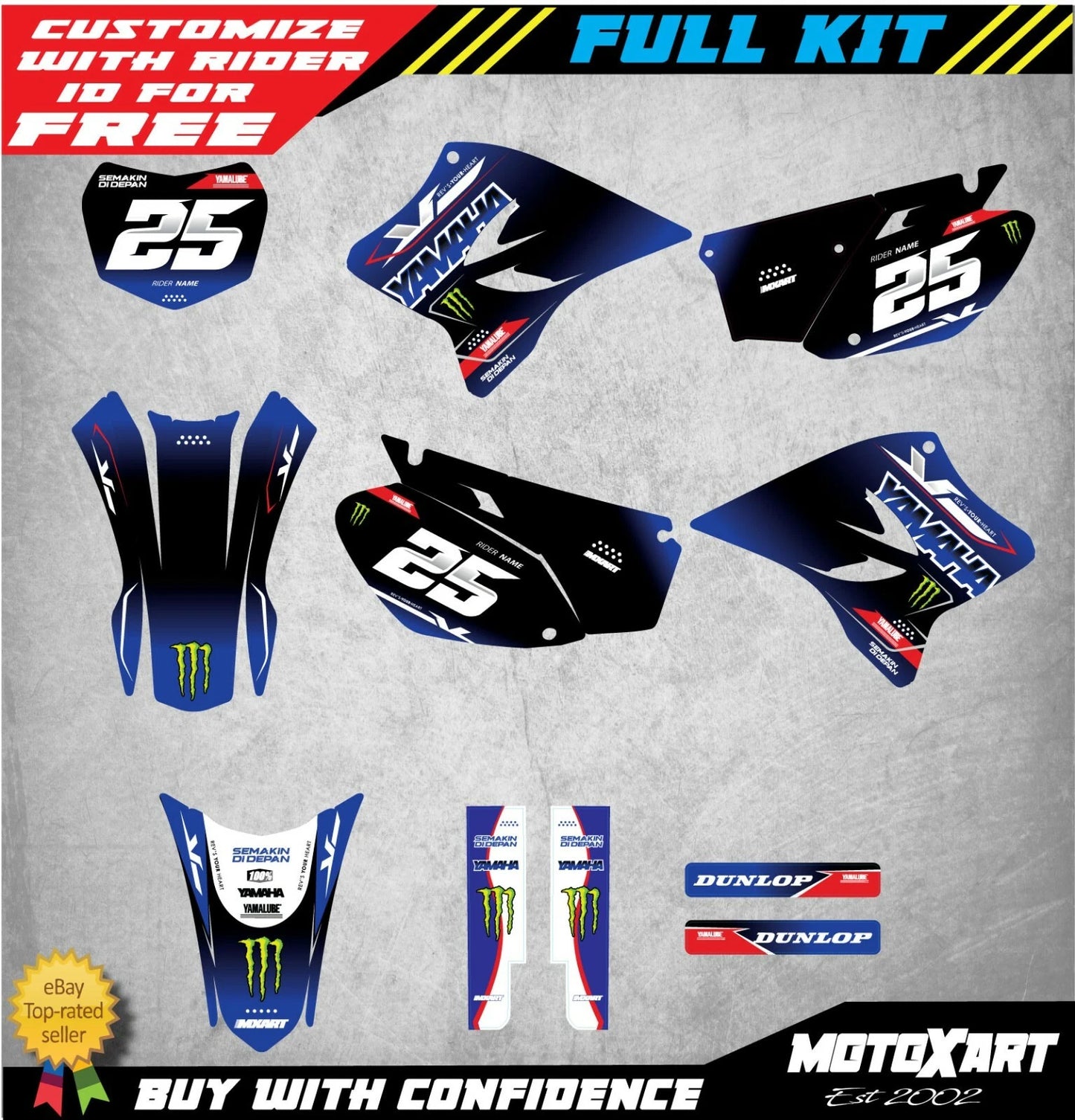 Custom Graphic Kit FURY STYLE for Yamaha TTR 230 Decals 2005-2020