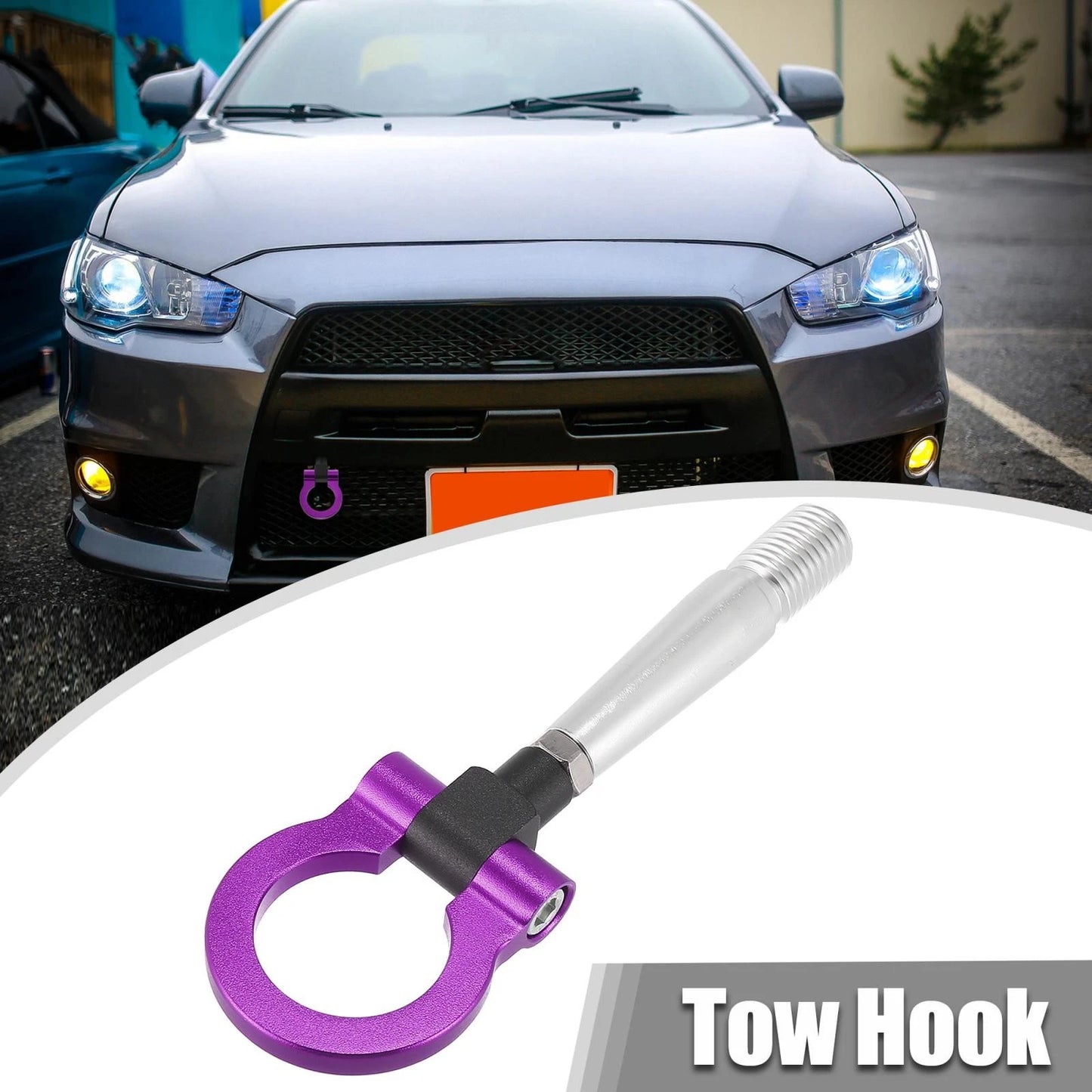 Racing Tow Hook Screw On Round Ring for Mitsubishi Lancer EVO X (2008-2015)