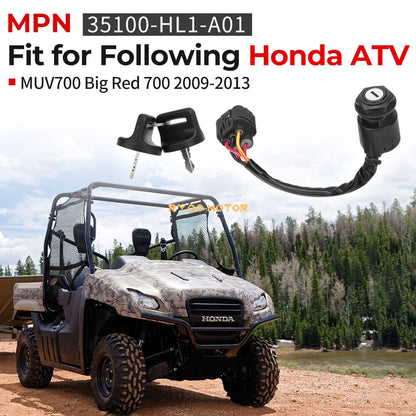 IGNITION SWITCH 2 x KEYS for HONDA BIG RED MUV700 (2009–2013)