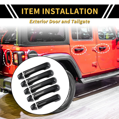 Set Door Tailgate Handle Cover for Jeep Gladiator (2020-2023)