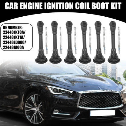 6 Set Engine Ignition Coil Boot Kit for Infiniti FX50 (2009 - 2013)