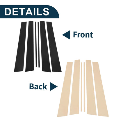 6 Pcs Door Pillar Window Trim for Toyota 4Runner (2003–2009)