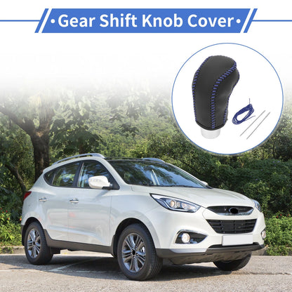 Car Gear Shift Knob Cover for Hyundai Tucson (2015-2018) - Black Blue