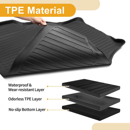 Cargo Liner Rear Boot Mat for Toyota RAV4 5 Seat (2019-2024) Stripe Pattern TPE