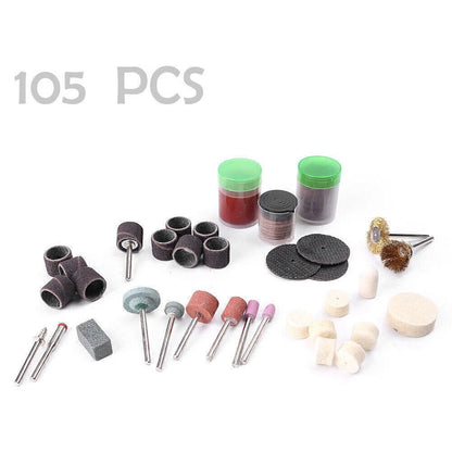 105pcs Rotary Drill Bit Set for Hobby Polishing, Grinding, Sanding, Engraving