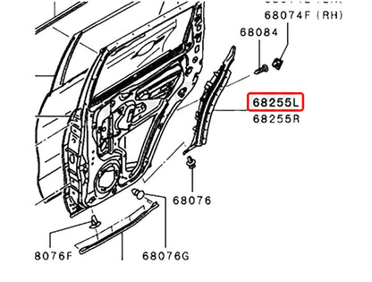 Rear Door Garnish for Mitsubishi Pajero Sport (2015-2022)